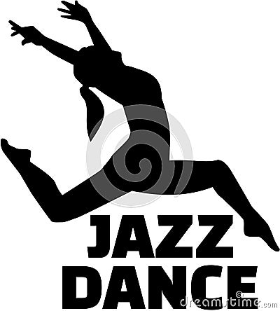 Female jazz dancer Vector Illustration