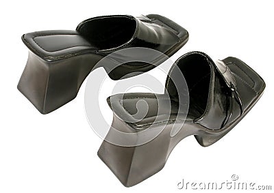 Female leather shoes Stock Photo