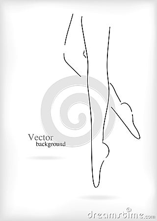 Female legs. Sexually logotype. Vector Illustration