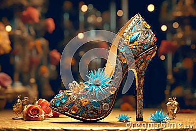 Female luxury elegant shoes or high heels Stock Photo