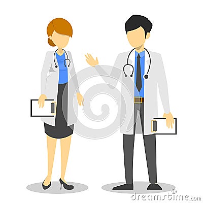 Female and male doctor. Medic occupation, specialist Stock Photo