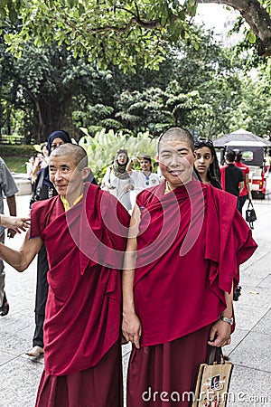 Female monks Editorial Stock Photo