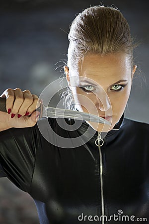 Female murderer Stock Photo