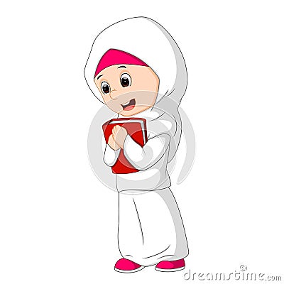 Female muslim standing Vector Illustration