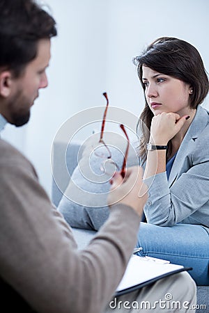 Female after nervous breakdown Stock Photo