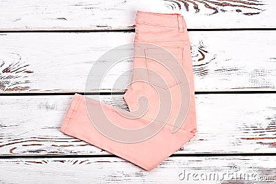 Female new high quality trousers. Stock Photo