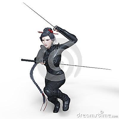 Female ninja Stock Photo