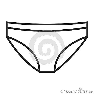 Female panties icon. Line symbol of lingerie Vector Illustration