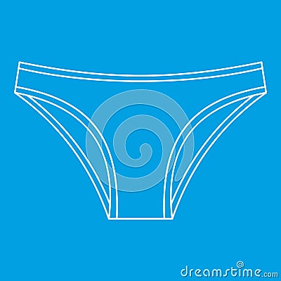 Female panties icon, outline style Vector Illustration