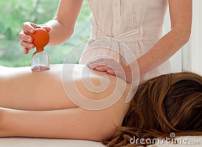 Female patient at the alternative practitioner Stock Photo