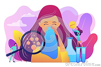 Allergic diseases concept vector illustration. Vector Illustration