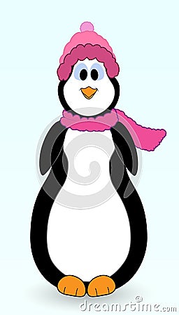 Female penguin Vector Illustration