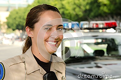 Female police officer Stock Photo