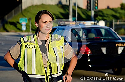 Female police officer Stock Photo