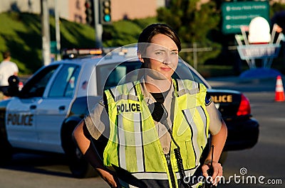 Female police officer Stock Photo