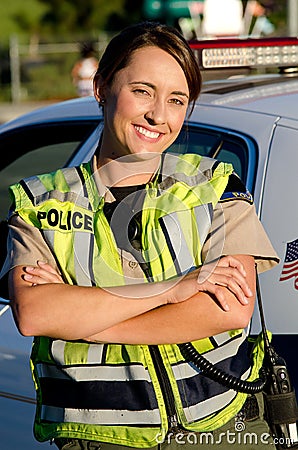 Female police officer Stock Photo