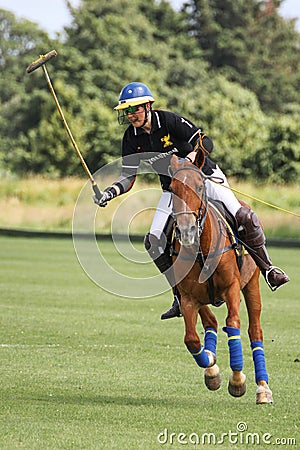 Female Polo player. Argentine cup. Dublin. Ireland Editorial Stock Photo