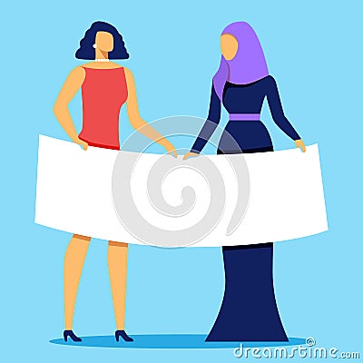 Female Power, Feminine, Feminism Woman Empowerment Vector Illustration