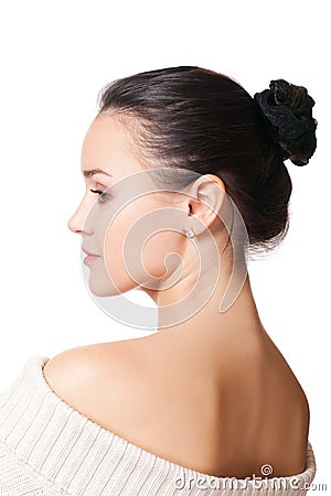 Female profile Stock Photo