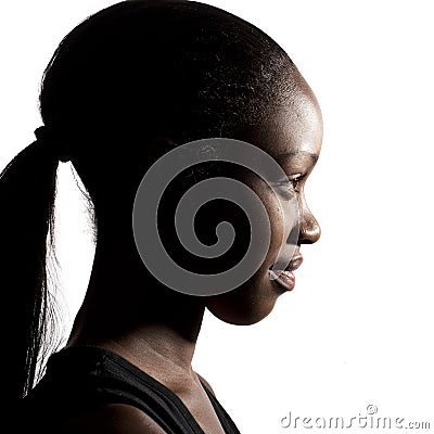 Female profile Stock Photo