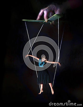 Female puppet Stock Photo