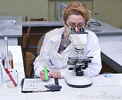 Female researcher Stock Photo