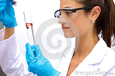 Female Scientist in Lab Stock Photo