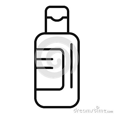 Female shampoo bottle icon outline vector. Cosmetology paint Vector Illustration