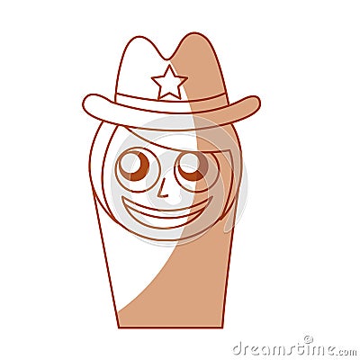 Female sheriff avatar character Vector Illustration