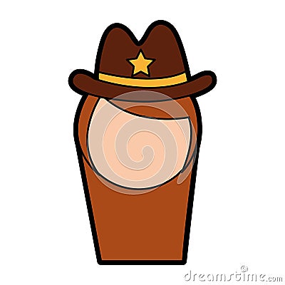 Female sheriff avatar character Vector Illustration