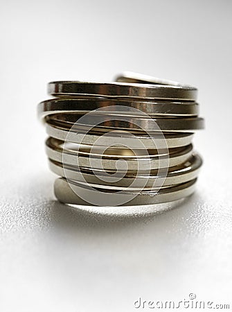 Female silver ring Stock Photo