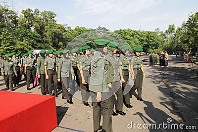 Female soldiers Editorial Stock Photo