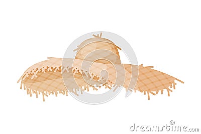 Female Straw Hat, Fashion Headdress, Sun Protection Headwear for Lady Flat Vector Illustration Vector Illustration