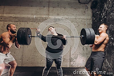 Female strength concept. woman is crazy about taking photoes Stock Photo