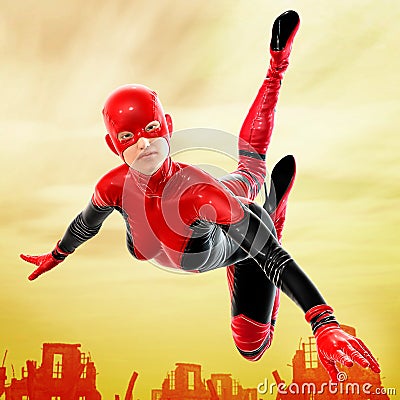 Female superhero Stock Photo