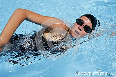 Female Swimmer Stock Photo