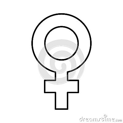 Female symbol isolated icon Vector Illustration