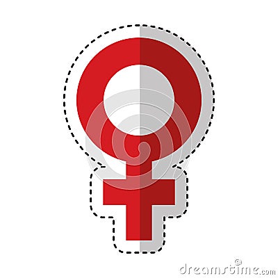 Female symbol isolated icon Vector Illustration