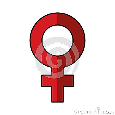 Female symbol isolated icon Vector Illustration