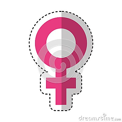 Female symbol isolated icon Vector Illustration