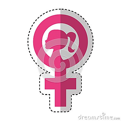 Female symbol isolated icon Vector Illustration