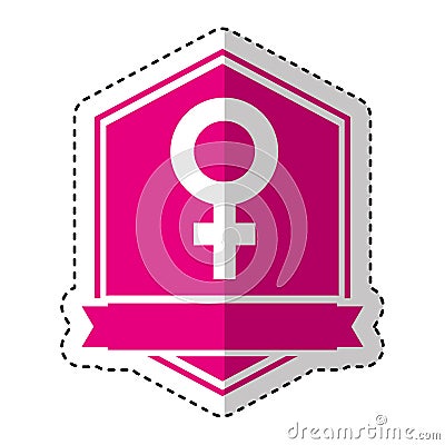 Female symbol isolated icon Vector Illustration