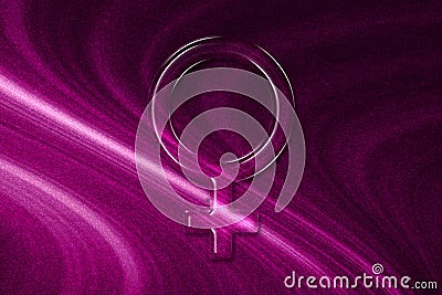 Female symbol, Women Sign, Gender symbol Stock Photo