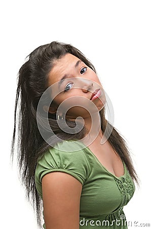 Female teenager in bad mood Stock Photo