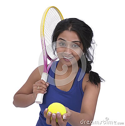 Female tennis player Stock Photo