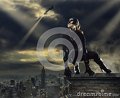 Female thief Stock Photo