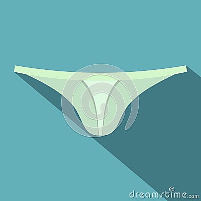 Female thongs icon, flat style Vector Illustration