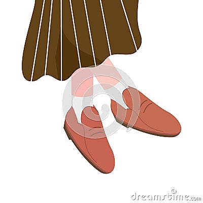 female trendy brown shoes vector design Vector Illustration