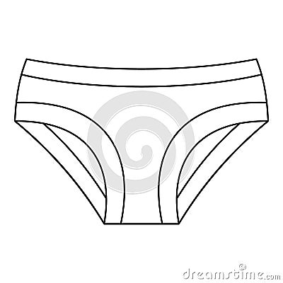 Female underwear icon, outline style Vector Illustration