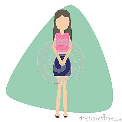 Female urinary incontinence concept Vector Illustration